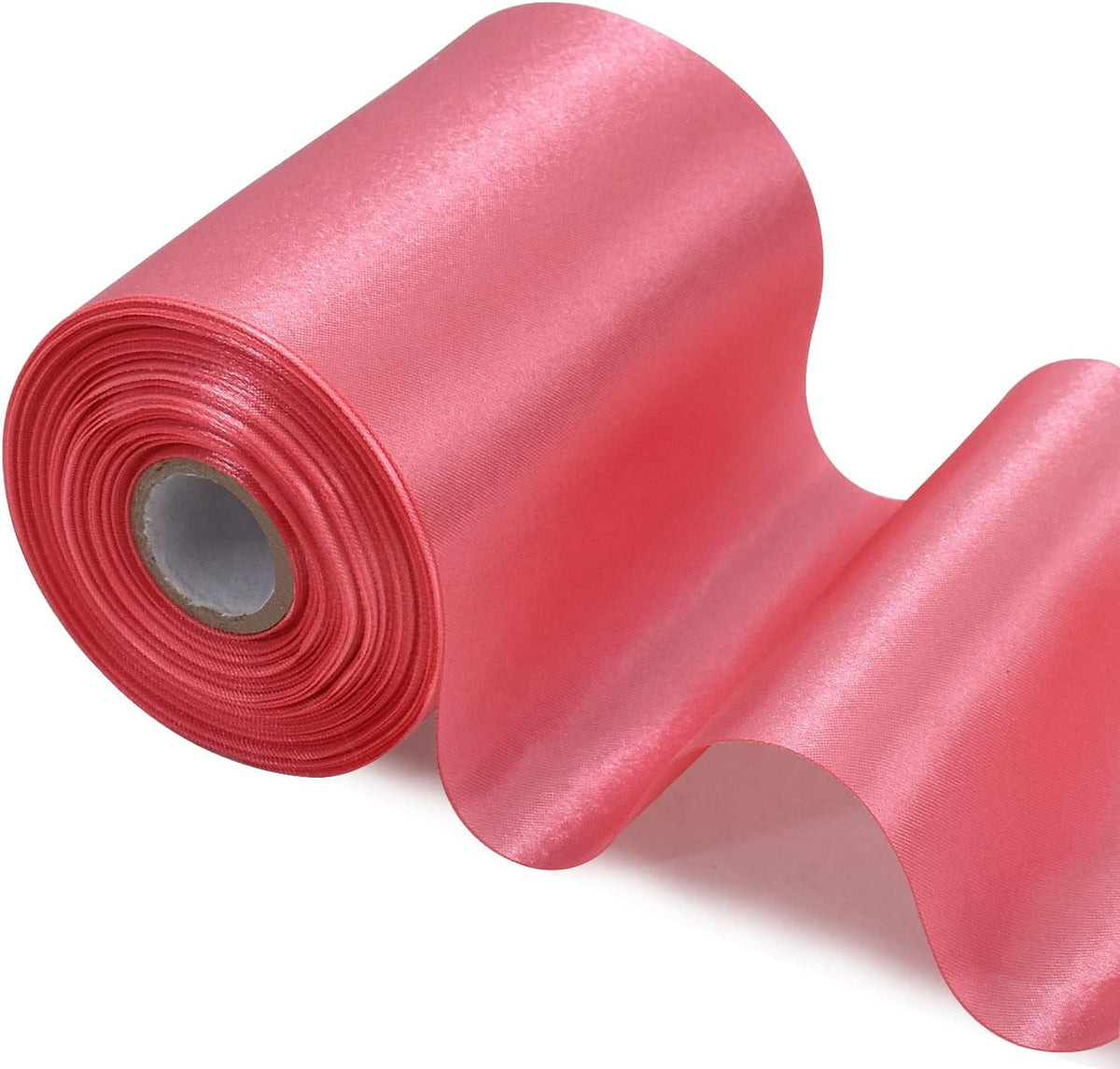Dark Pink Satin Ribbon 4 Inch 22yd for Gift Wrap Christmas Decor