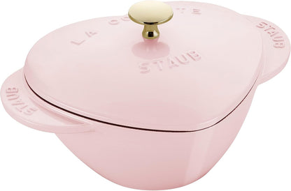 Cast Iron 1.75-qt Heart Cocotte - Peony Pink