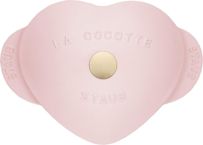 Cast Iron 1.75-qt Heart Cocotte - Peony Pink