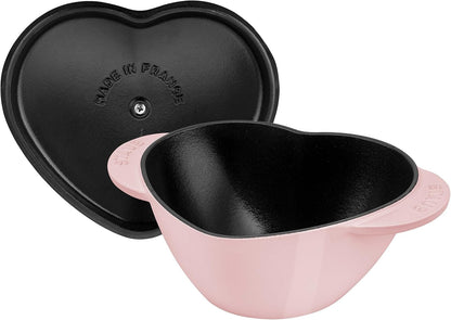 Cast Iron 1.75-qt Heart Cocotte - Peony Pink