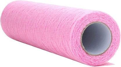 lace roll 12 inch 72Ft Pink Fabric for Wedding lace Table Runners Chair sash Bow DIY Wedding Party Art Craft Decor