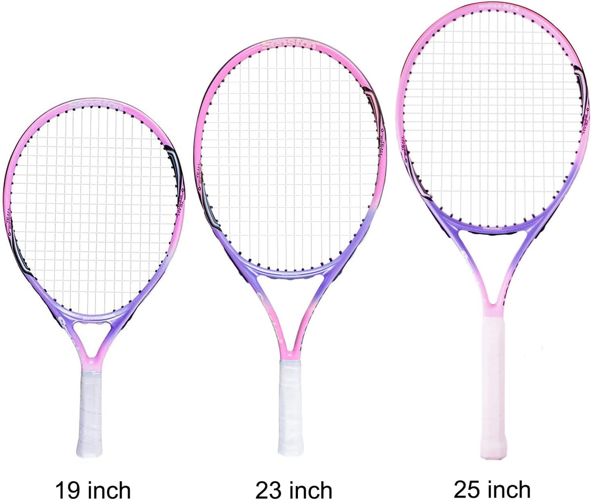 19" 23" 25" Kids Junior Tennis Racquet for Kids Children Boys Girls Tennis Rackets with Racket Cover