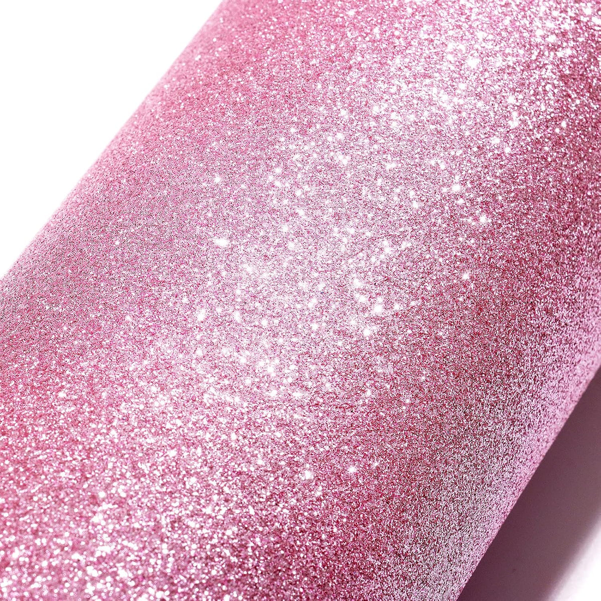 Light Pink Glitter Wallpaper - Peel and Stick Decorative Self Adhesive Glitter Fabric - Removable Sparkle Wallpaper for Bedroom & Girls Room Walls - 15.8"x78.7"