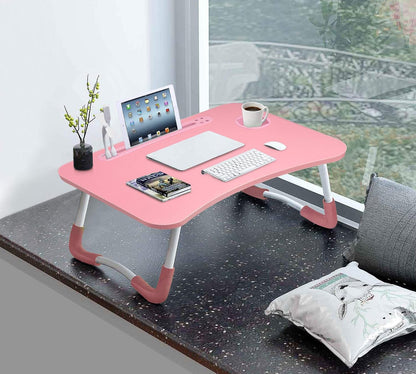 Foldable Lap Desk with Cup Holder for Bed, Couch, Floor