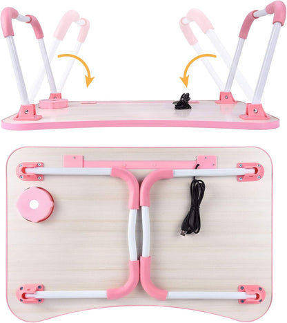 Foldable Lap Desk with Cup Holder for Bed, Couch, Floor