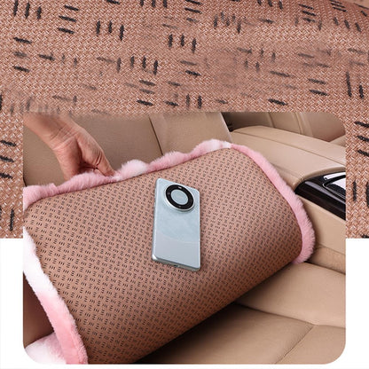 Faux Sheepskin Car Seat Cover, Thin Fluffy Cute Pink Fur Car Seat Cover Full Set for Fuzzy Soft Auto Universal Plush Vehicle Seat Protector Pad Accessories 3Pcs Pink