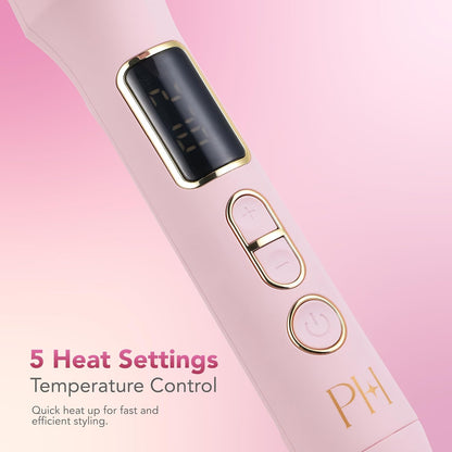 Paris Hilton - Curling Iron Hair Styler with Adjustable Heat, Pink
