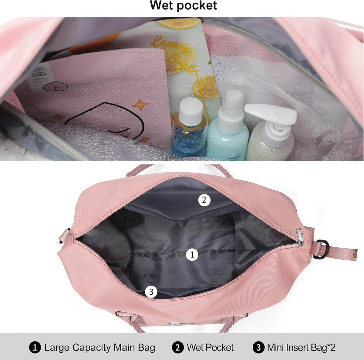 Travel Duffel Bag, Carry On Overnight Weekender Bags for Women