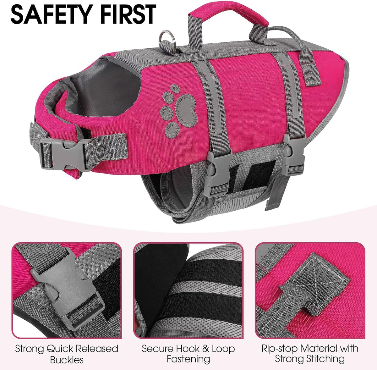 Medium Dog Life Jacket Dachshund Life Vest for Swimming & Boating