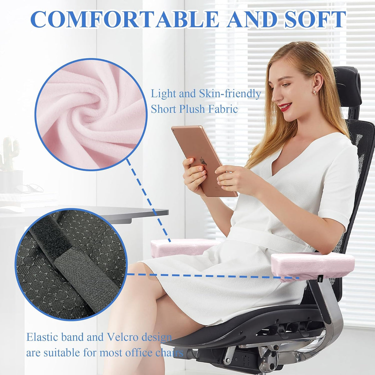 Office Chair Arm Pads Desk Chair Arm Covers Soft Elbow Cushion