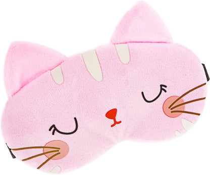 Cute Sleeping Eye Mask Cartoon Cat Blindfold Sleeping Eye Shade,Pink