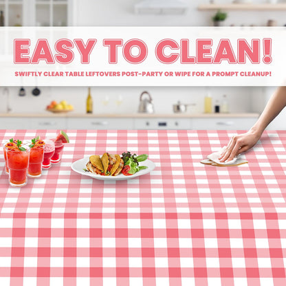Plastic Table Cloth Disposable 12 Pack 54” x 108” Rectangle