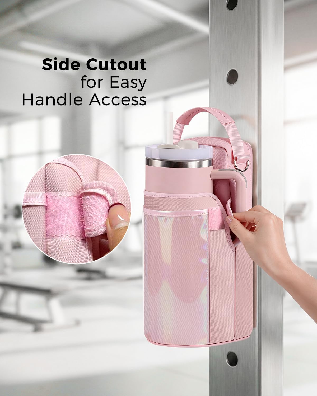 Magnetic Gym Bag for Women - Water Bottle Holder Bag Carrier