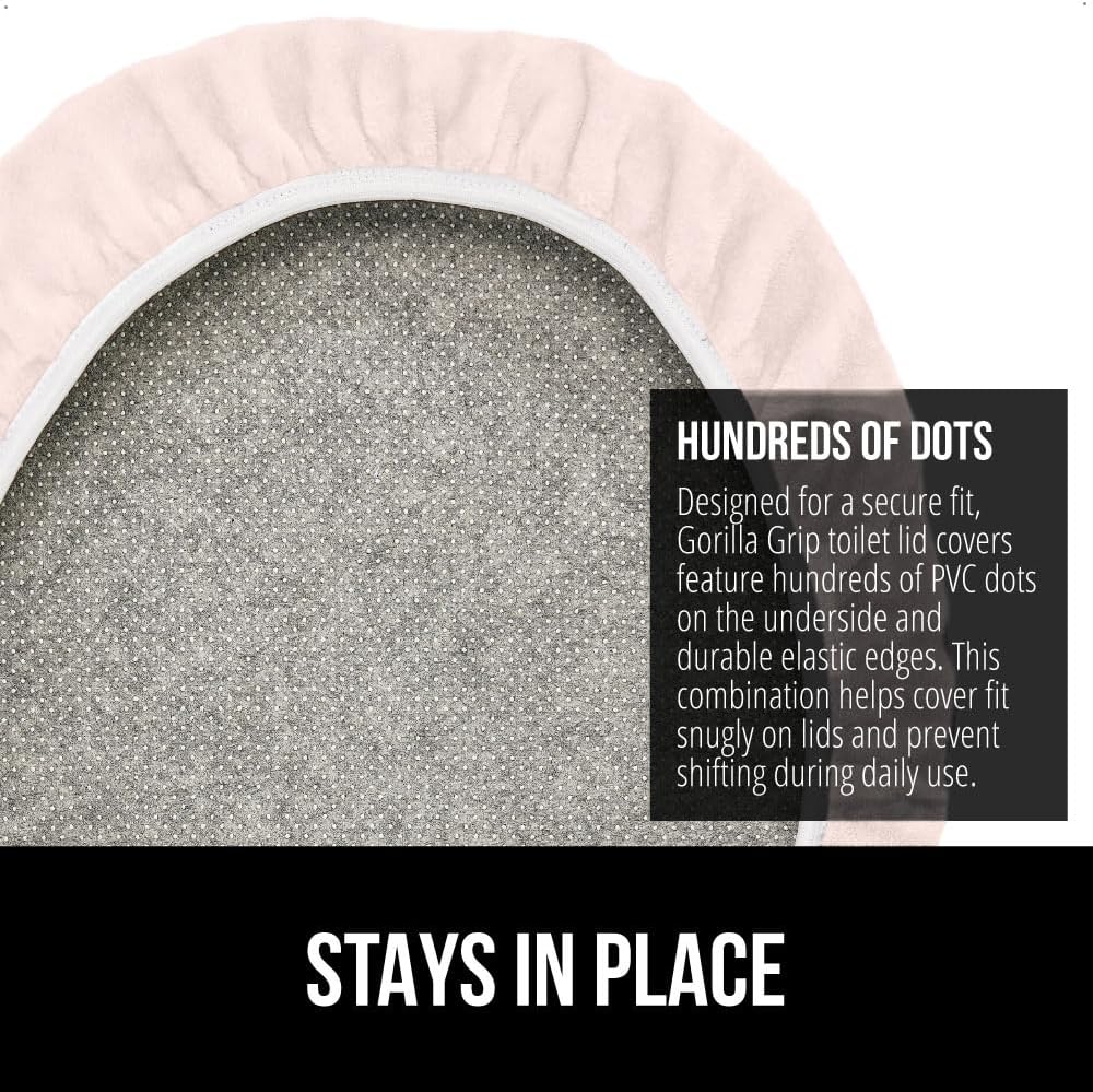 Thick Memory Foam Toilet Lid Seat Cover, 19.5x18.5 Pink