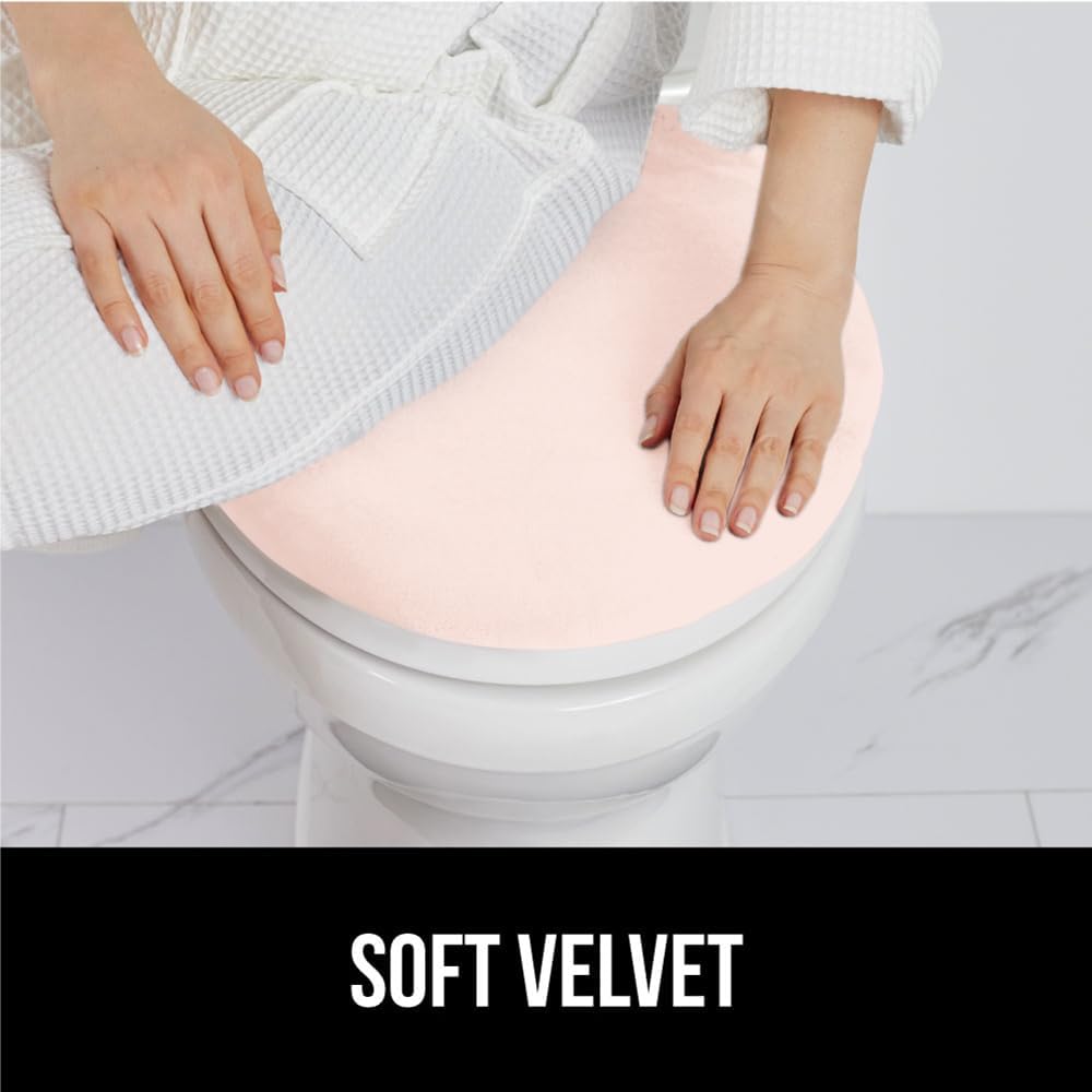 Thick Memory Foam Toilet Lid Seat Cover, 19.5x18.5 Pink