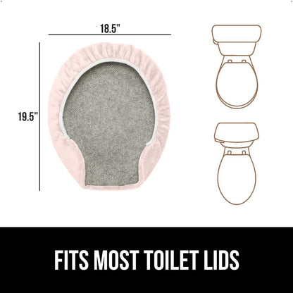 Thick Memory Foam Toilet Lid Seat Cover, 19.5x18.5 Pink