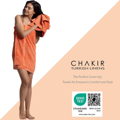 100% Cotton 6-Piece Towel Set, Coral