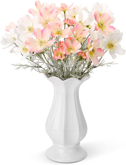 6 Pcs 23.6 Inch Pink White Artificial Flowers Cosmos for Vase