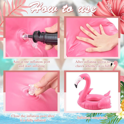 45'' Inflatable Flamingo Pool Float with 2 Beach Balls