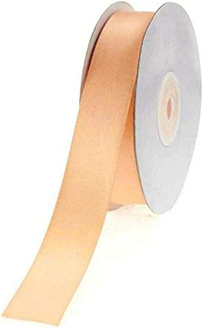 Double Face Satin Ribbon, 7/8-inch, 25-Yard (Peach)
