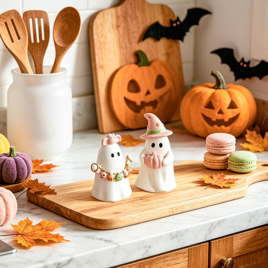 Halloween Decor Indoor, Pastel Pink Ghost Decorations for Home