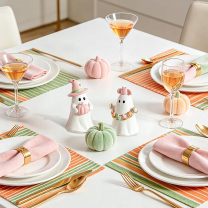 Halloween Decor Indoor, Pastel Pink Ghost Decorations for Home