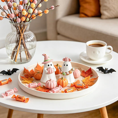Halloween Decor Indoor, Pastel Pink Ghost Decorations for Home