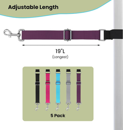 Dog Grooming Loop Extension Straps, 5 Pack Adjustable Grooming Arm Extenders for Bathing, Trimming & Drying, Grooming Table Accessories for Small Medium Large Dogs