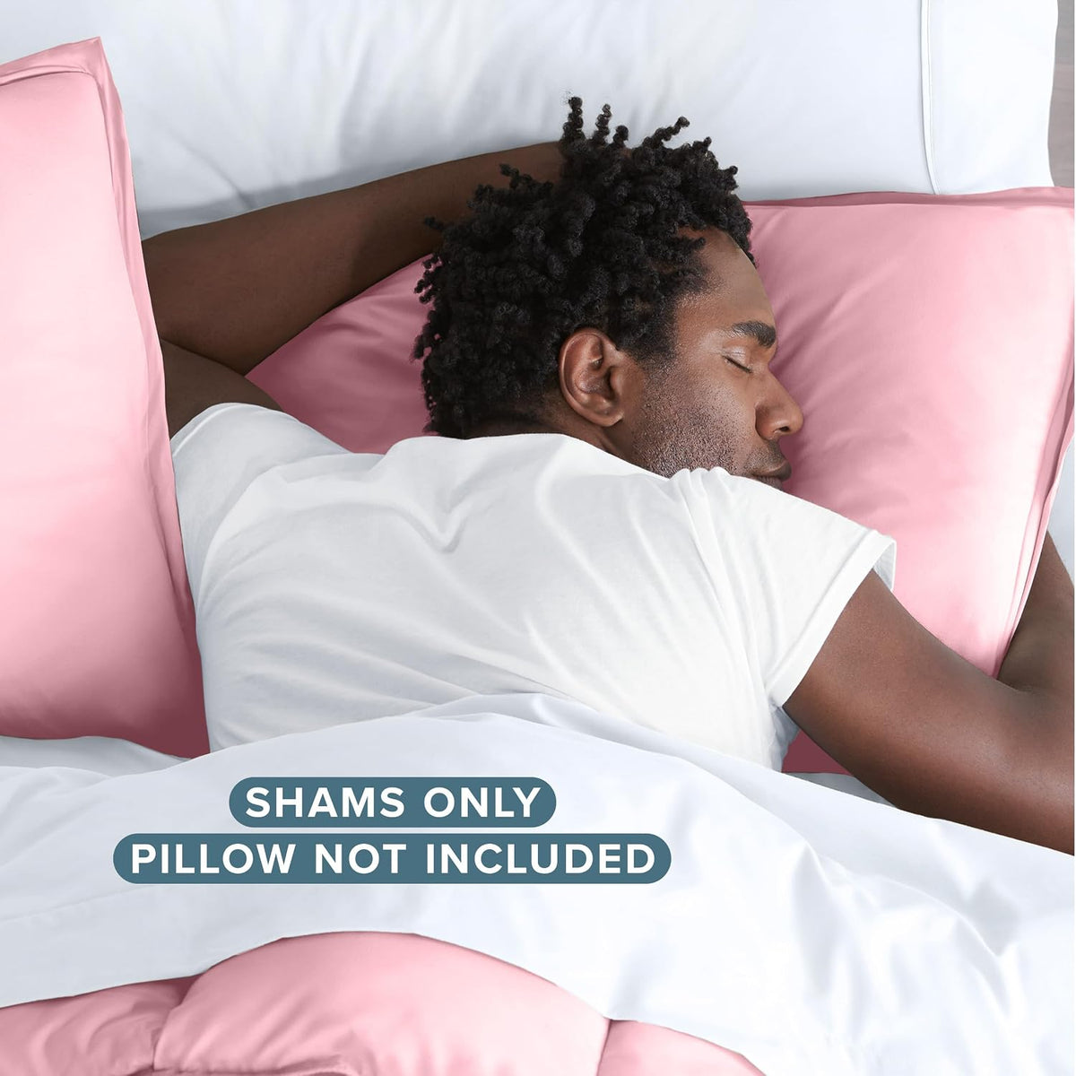Pillow Sham Covers 1800 Ultra-Soft Set (Standard, Light Pink)