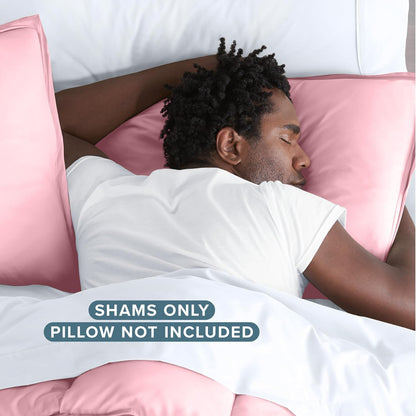 Pillow Sham Covers 1800 Ultra-Soft Set (Standard, Light Pink)