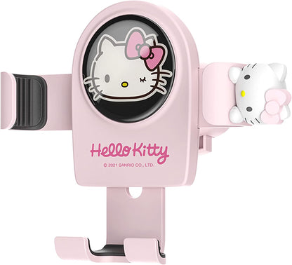 Cute Phone Mount for Car, Pink Cat Air Vent Clip Car Phone Holder Mount Fit for All Cell Phone, Pretty Car Accessories for Women and Girls