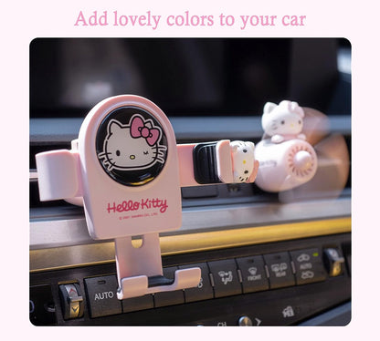 Cute Phone Mount for Car, Pink Cat Air Vent Clip Car Phone Holder Mount Fit for All Cell Phone, Pretty Car Accessories for Women and Girls