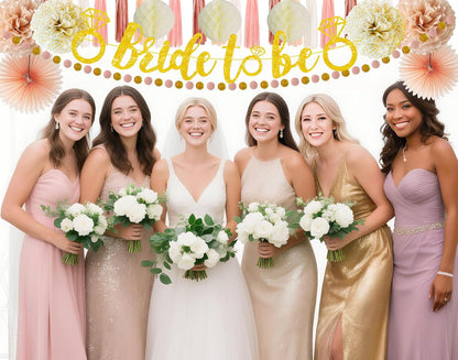 Bride To Be Decoration Rose Gold Bachelorette Party & Wedding Shower Decor