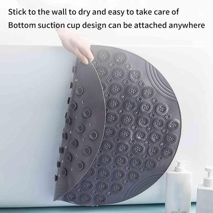 Bath Mat Bath Mats for Bathroom Mat Non Slip Bathmat Shower Outside Rug Round Bottom High Adsorption Suction Cup Washable Large Hole Drain (Pink,30x30cm)
