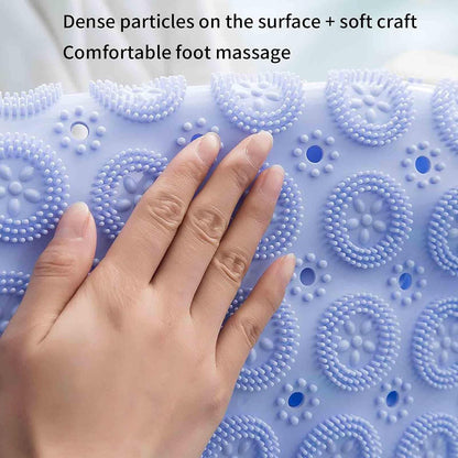 Bath Mat Bath Mats for Bathroom Mat Non Slip Bathmat Shower Outside Rug Round Bottom High Adsorption Suction Cup Washable Large Hole Drain (Pink,30x30cm)