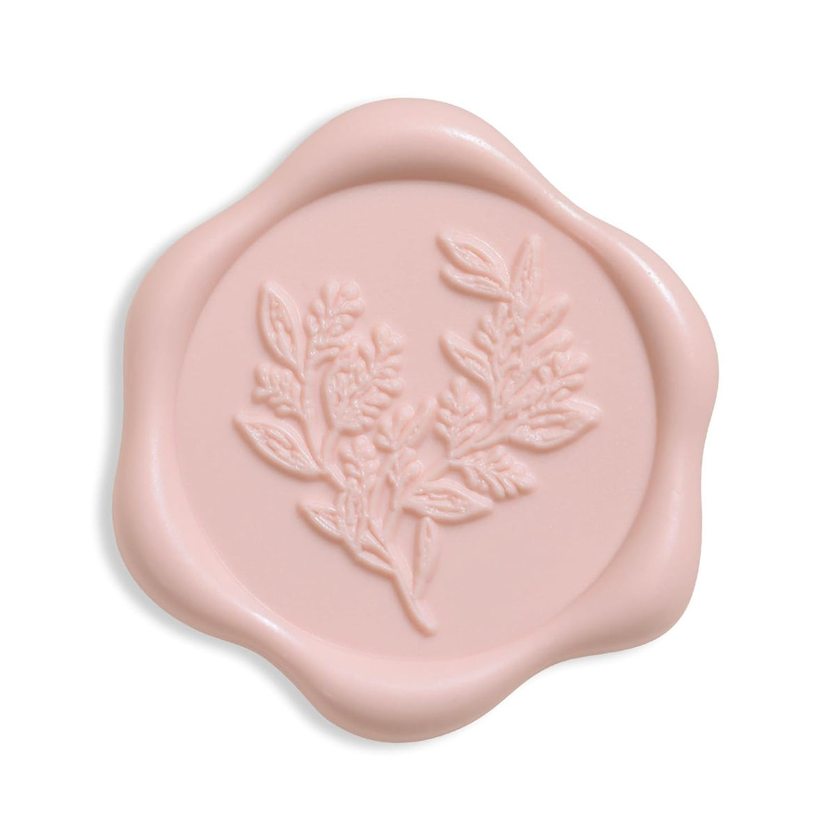 Wax Seal Stickers - Eucalyptus Wedding Invitation Envelope Seal Stickers, 50 Pcs Self- Adhesive Blush Pink Stickers, Perfect for Invitation, Christmas, Gift Wrapping, Party