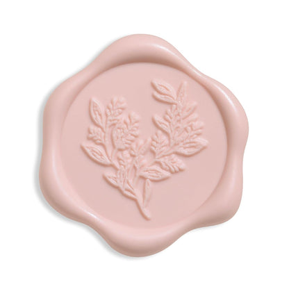 Wax Seal Stickers - Eucalyptus Wedding Invitation Envelope Seal Stickers, 50 Pcs Self- Adhesive Blush Pink Stickers, Perfect for Invitation, Christmas, Gift Wrapping, Party