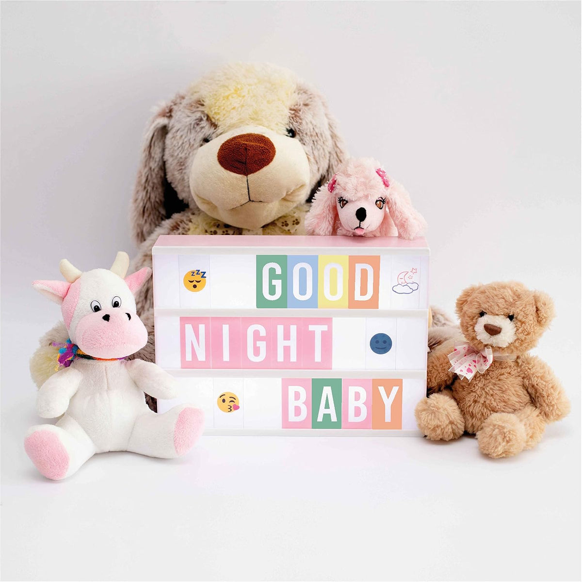 Pink Cinema Light Box with 400 Letters, Emojis, 2 Markers. Led Light Box Home Office and Room Decor, Cinema Led Sign Letters Board. Gifts for Women Girls Christmas Birthdays, Pink Decor