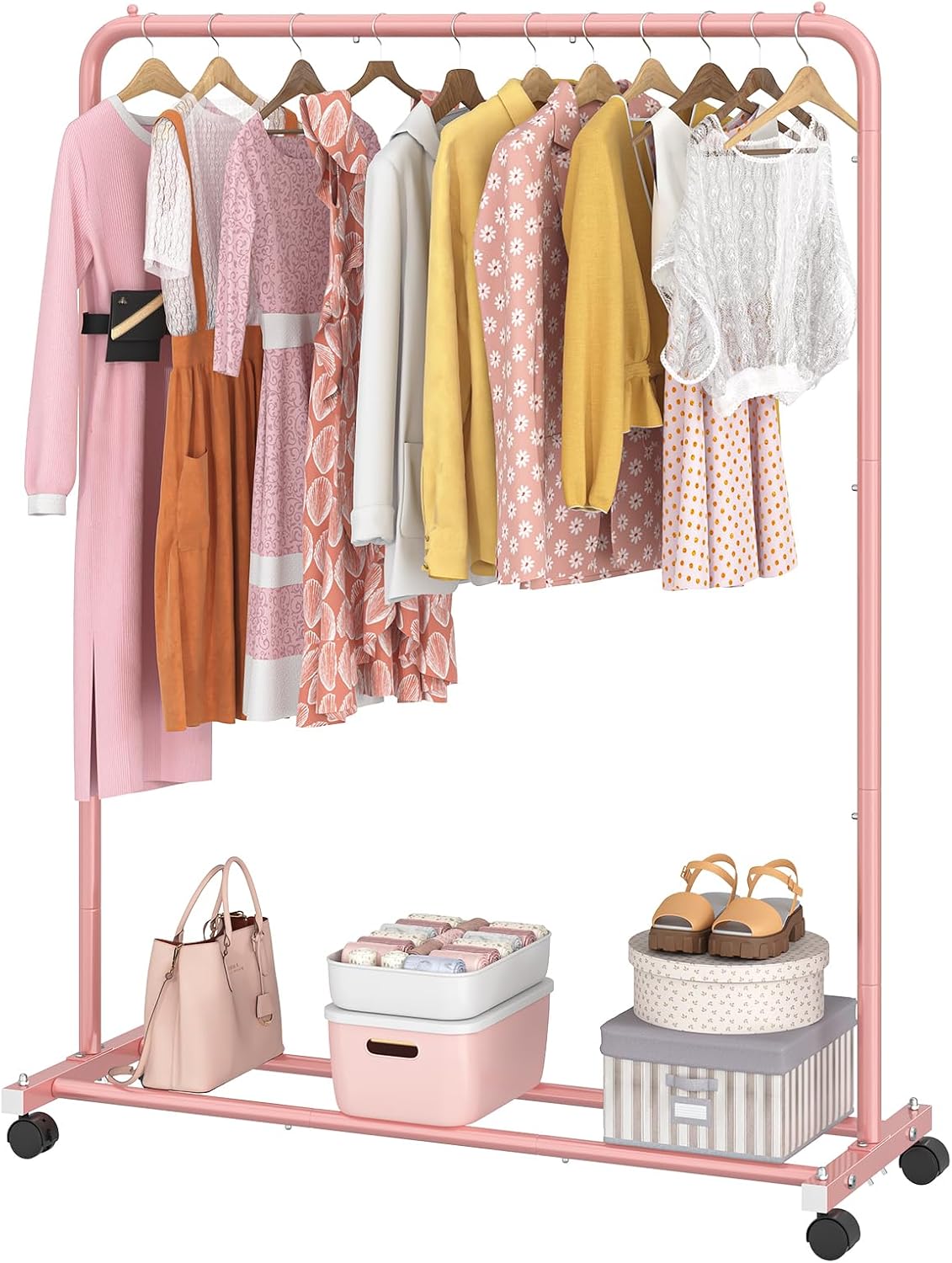 Clothes Clothing Garment Rack, Clothes Organizer, Pink