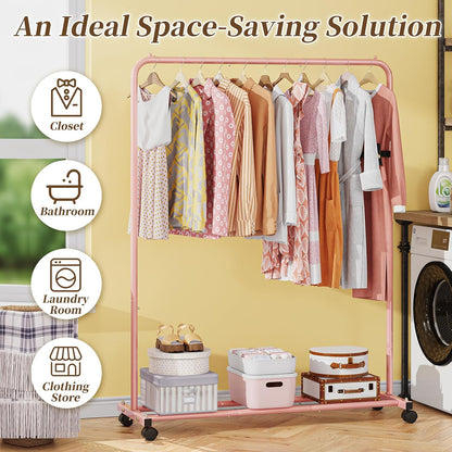 Clothes Clothing Garment Rack, Clothes Organizer, Pink