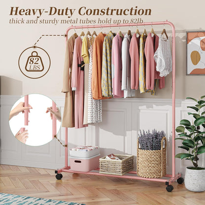 Clothes Clothing Garment Rack, Clothes Organizer, Pink