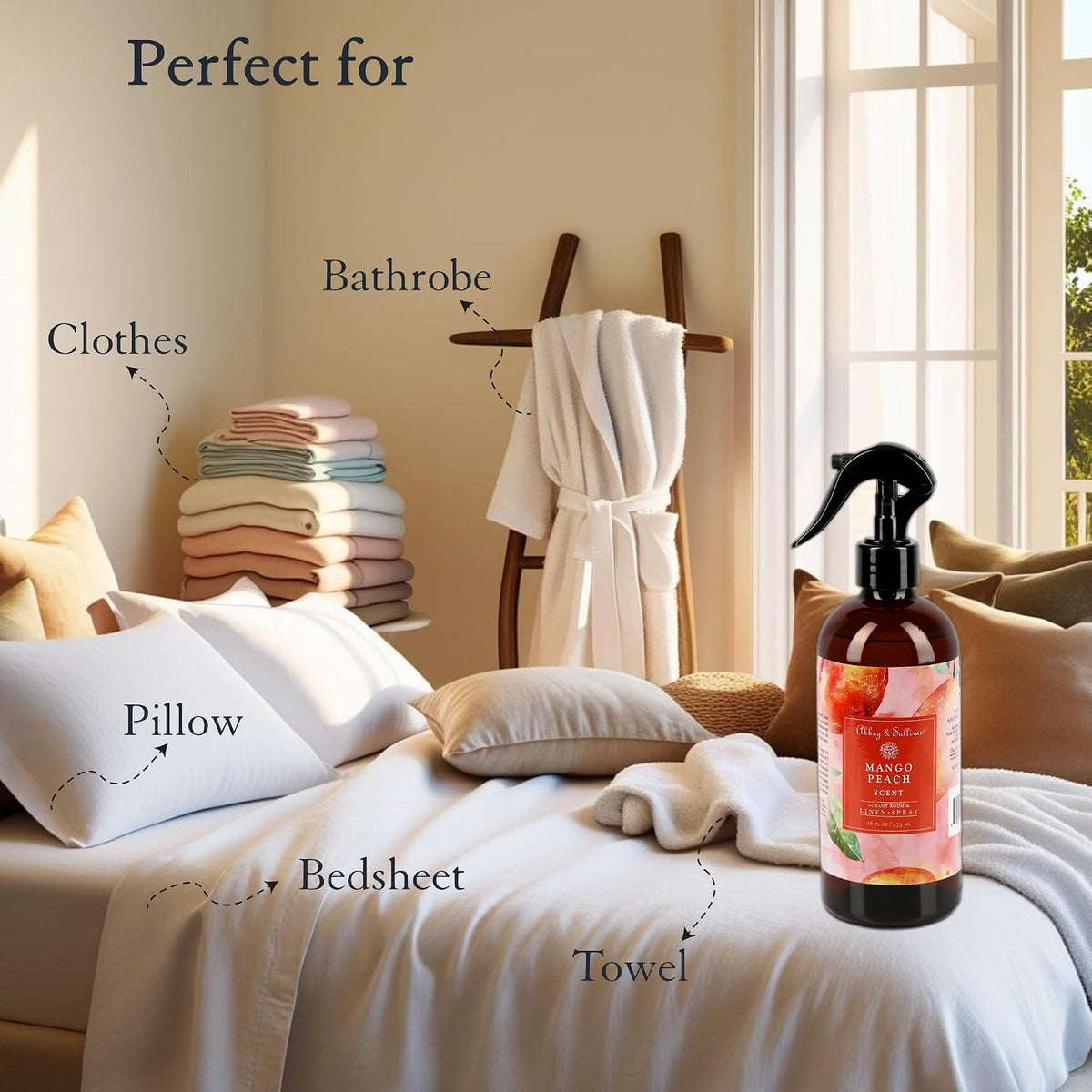 Linen Spray, Mango Peach, 16 oz