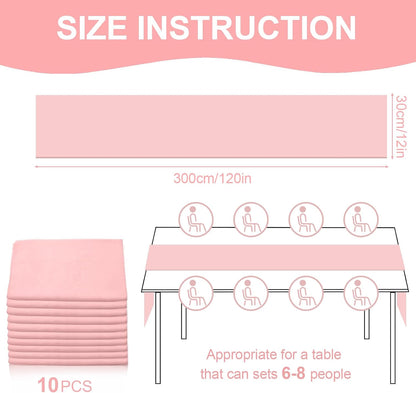 10 Pack 10ft Baby Pink Chiffon Table Runners Wedding Table Runner Sheer Romantic Tulle Table Runner for Christmas Wedding Bridal Tea Party Baby Shower Birthday Party Table Decorations(120 x 12 in)