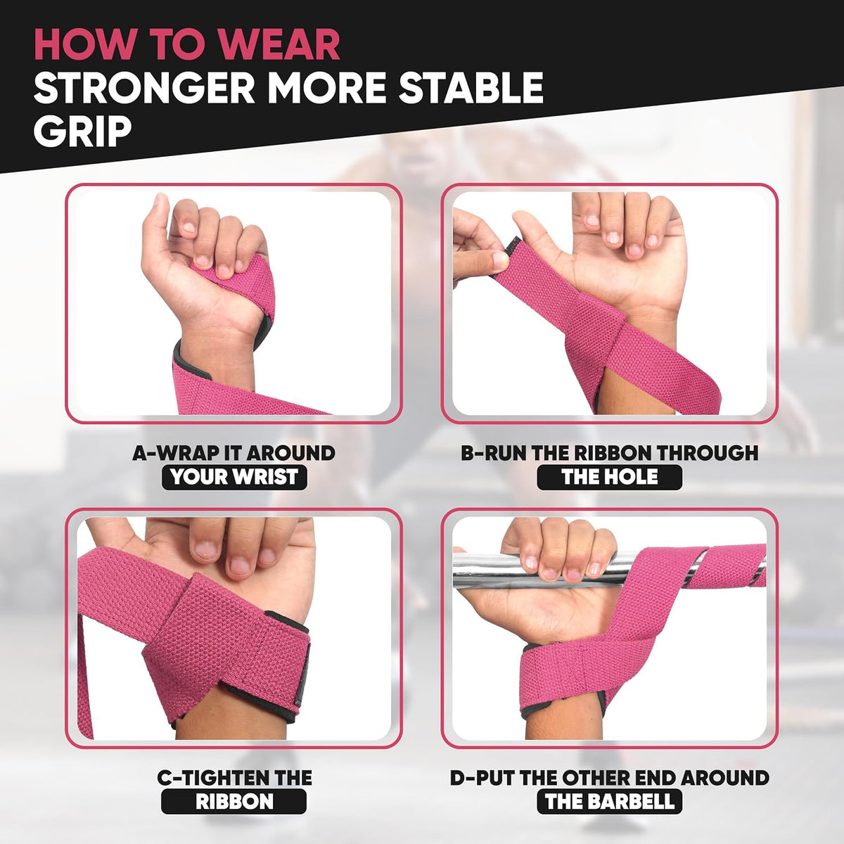 Lifting Straps for Weightlifting, Weightlifting Cotton Straps with Neoprene Padding for Men women Gym Wrist Straps for Bodybuilding powerlifting, Strength Training and Deadlifting