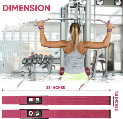 Lifting Straps for Weightlifting, Weightlifting Cotton Straps with Neoprene Padding for Men women Gym Wrist Straps for Bodybuilding powerlifting, Strength Training and Deadlifting