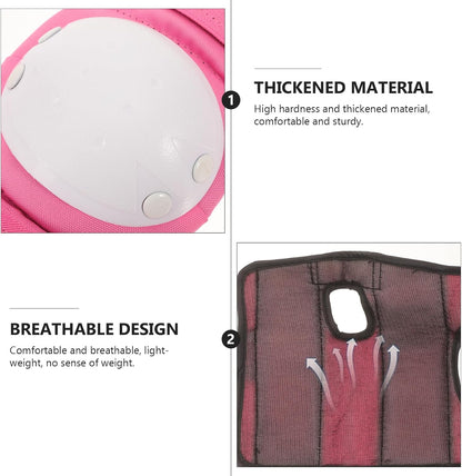 Protective Gear Set with Knee Pads and Wrist Guards for Roller Skating and Scooter Riding, Pink Size S Suitable Under 35kg, Sports Joint Protector for Skating and Outdoor