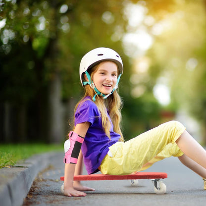 Protective Gear Set with Knee Pads and Wrist Guards for Roller Skating and Scooter Riding, Pink Size S Suitable Under 35kg, Sports Joint Protector for Skating and Outdoor
