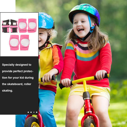 Protective Gear Set with Knee Pads and Wrist Guards for Roller Skating and Scooter Riding, Pink Size S Suitable Under 35kg, Sports Joint Protector for Skating and Outdoor