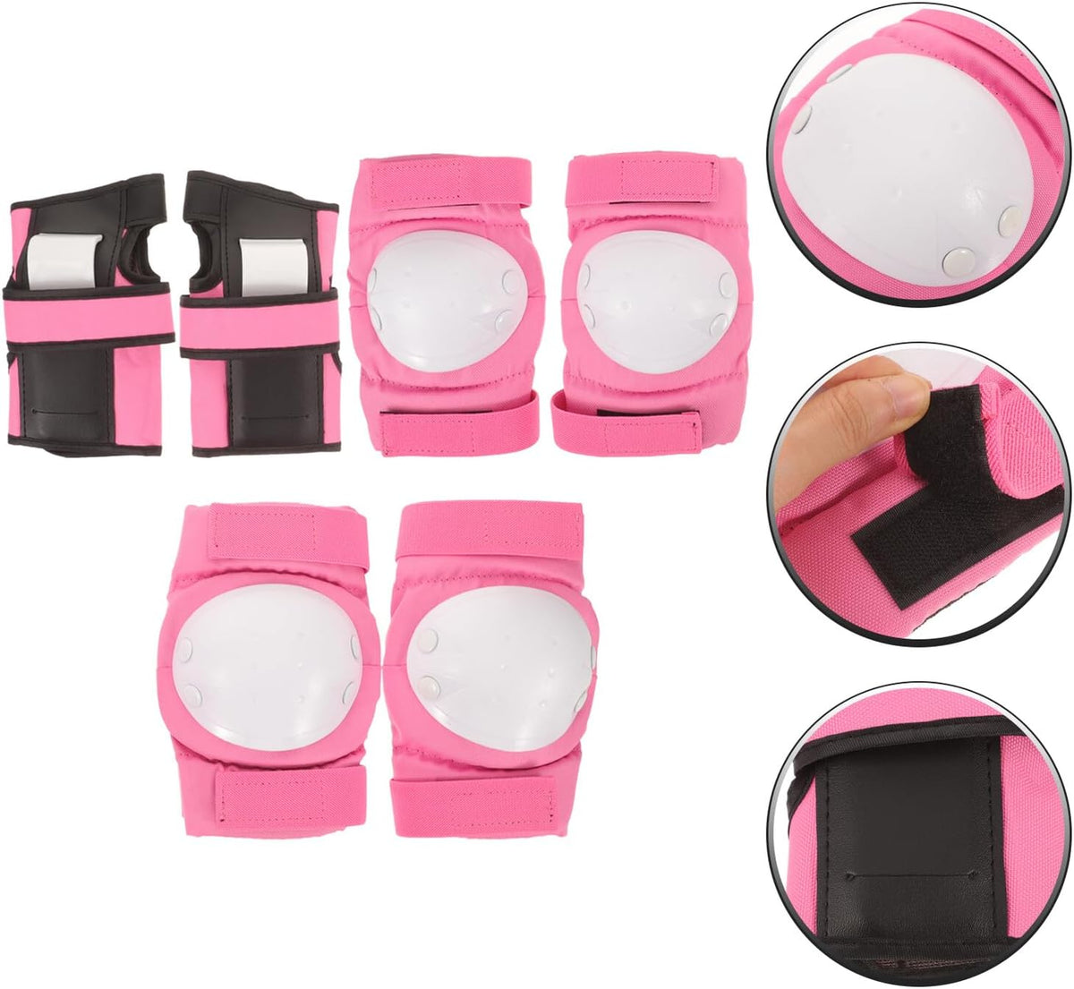 Protective Gear Set with Knee Pads and Wrist Guards for Roller Skating and Scooter Riding, Pink Size S Suitable Under 35kg, Sports Joint Protector for Skating and Outdoor