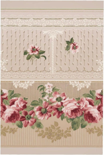 Romantic Victorian Pink Floral Tablecloth 60 x 90 Inch Washable Polyester Rectangle Table Cover for Party Wedding Picnic Dining